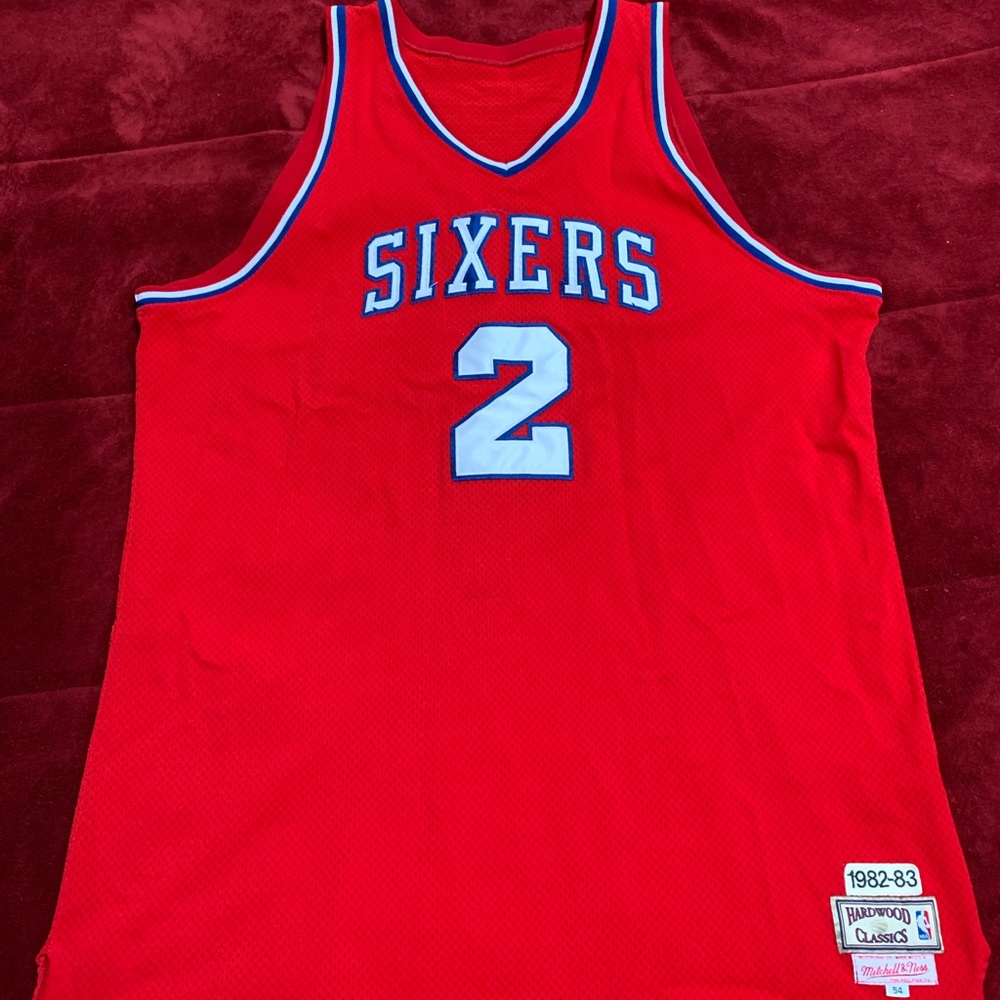 Philadelphia Sixers Moses Malone Mitchell & Ness jersey - Picture 1 of 3